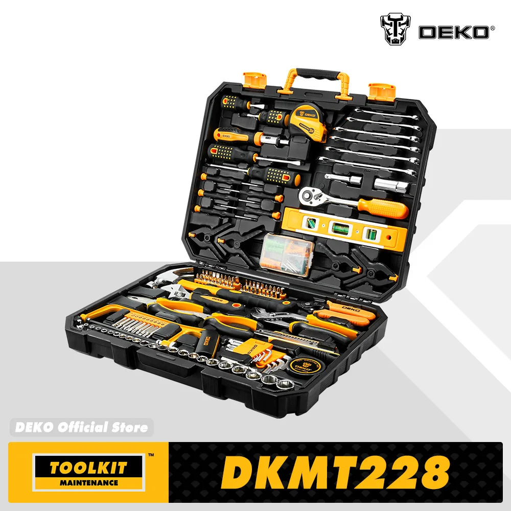 DEKOPRO Socket Wrench Auto Tool Set With Case