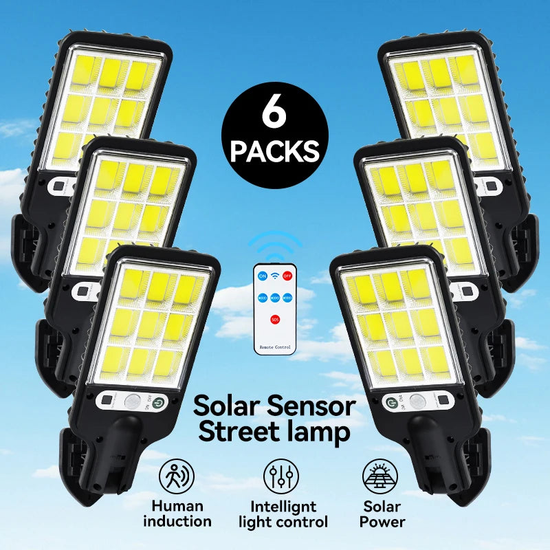 Solar Led Wall Lamp Motion Sensor Remote Control Outdoor