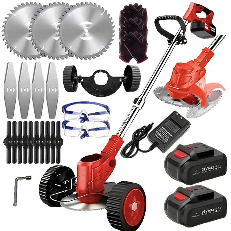 Rechargeable Cordless Weed Trimmer With Dual Lithium Batteries For Yard