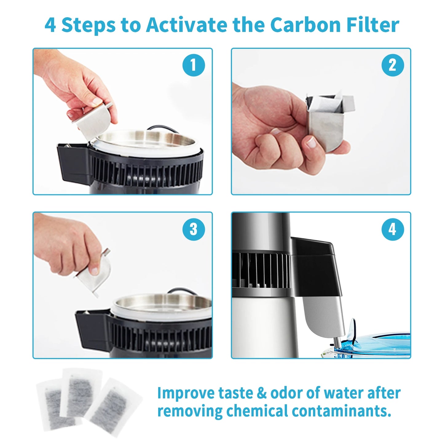 SucceBuy Touch Screen Water Distiller For Home Drinking Water