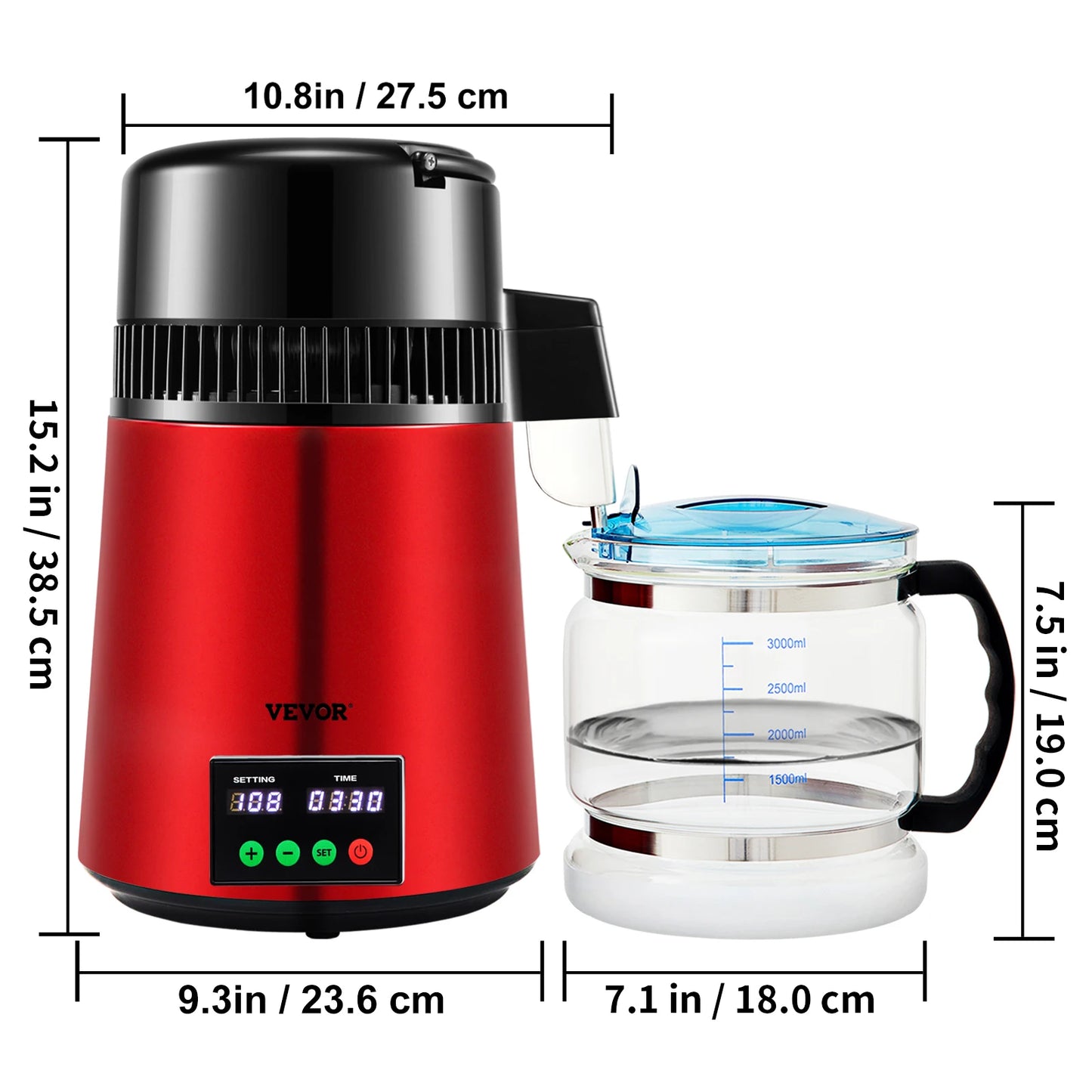 SucceBuy Touch Screen Water Distiller For Home Drinking Water
