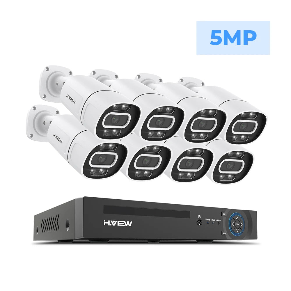 H.VIEW 4K CCTV Security Camera System With NVR Kit