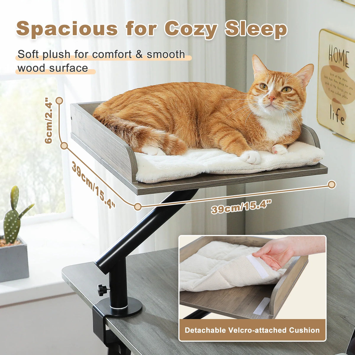 PAWZ Road Rotatable Cat Desk Bed Adjustable Indoor Cat Hammock Stand
