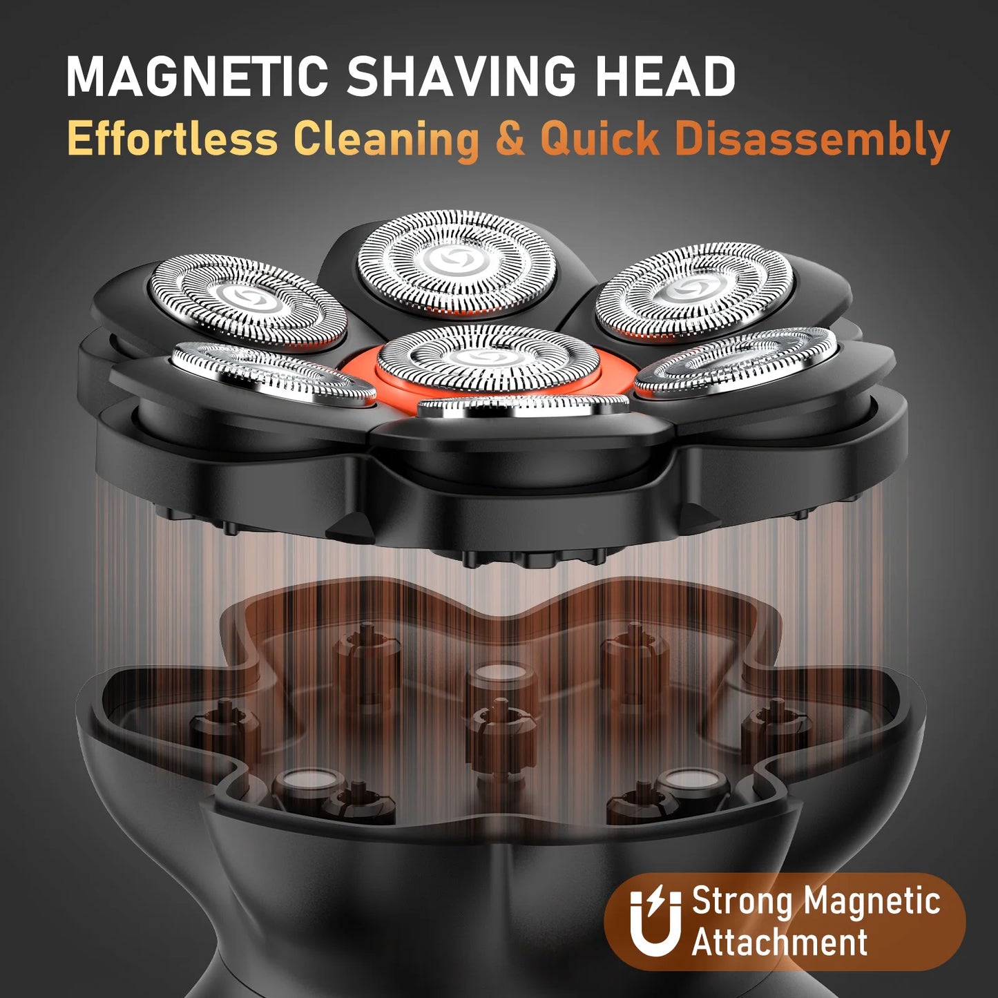 MAXGROOM 7D Head Shaver Waterproof USB Rechargeable