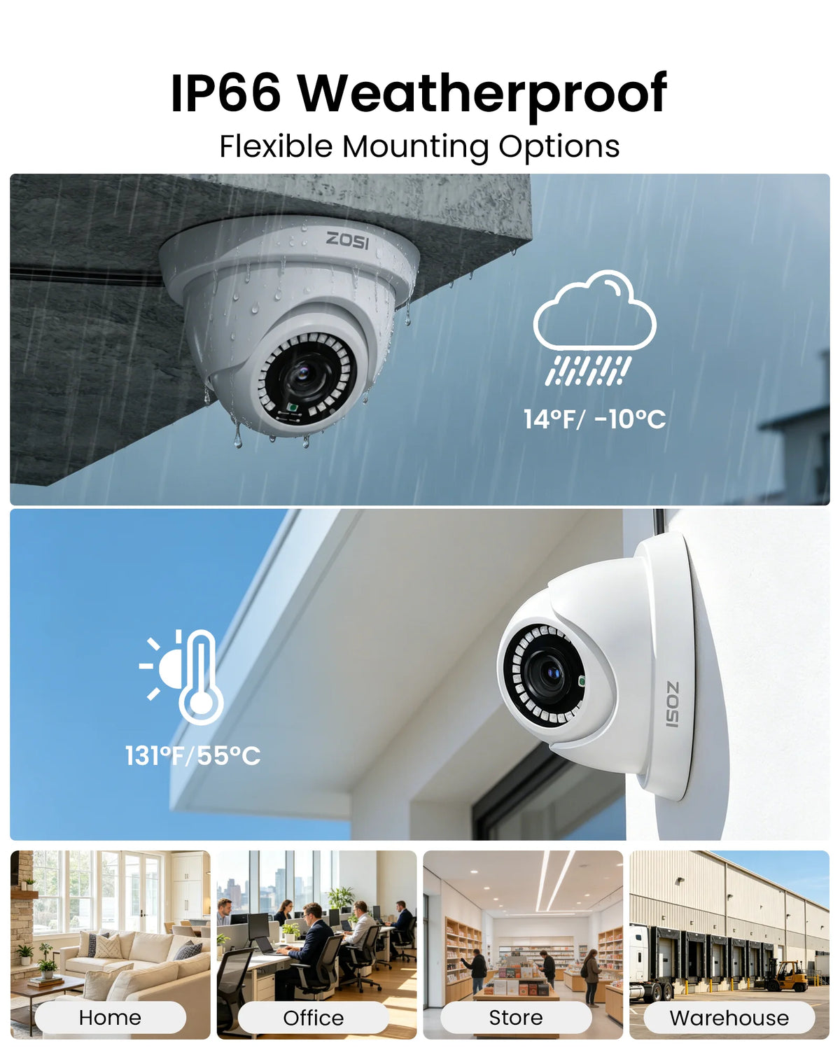 ZOSI AI Security Camera System With Human Vehicle Detection DVR