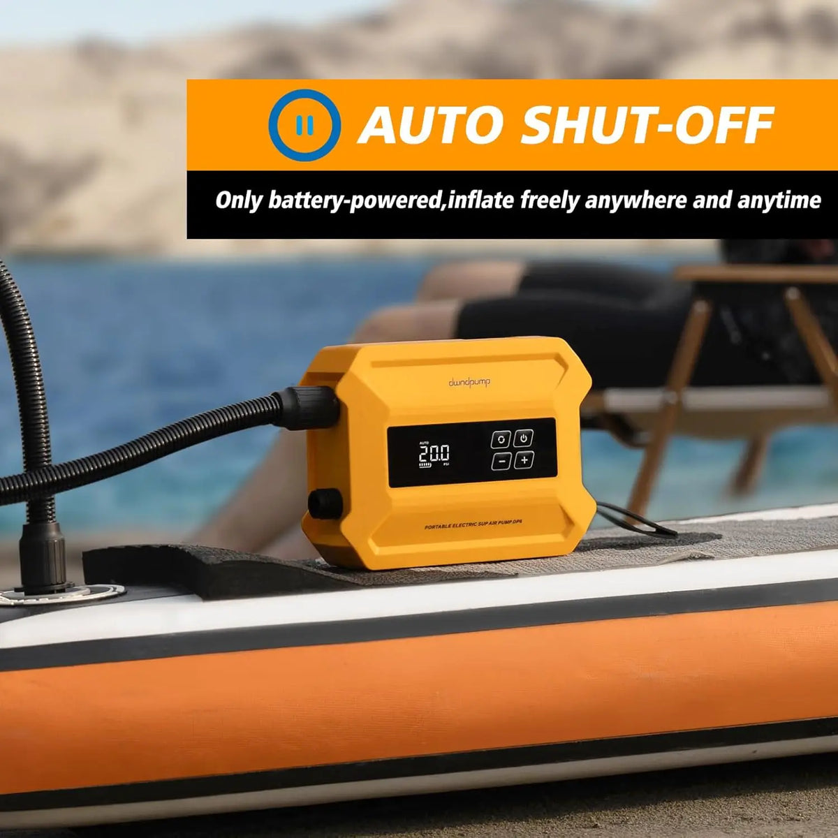 SHXI Electric Paddle Board Pump With Dual Stage Inflation and Deflation