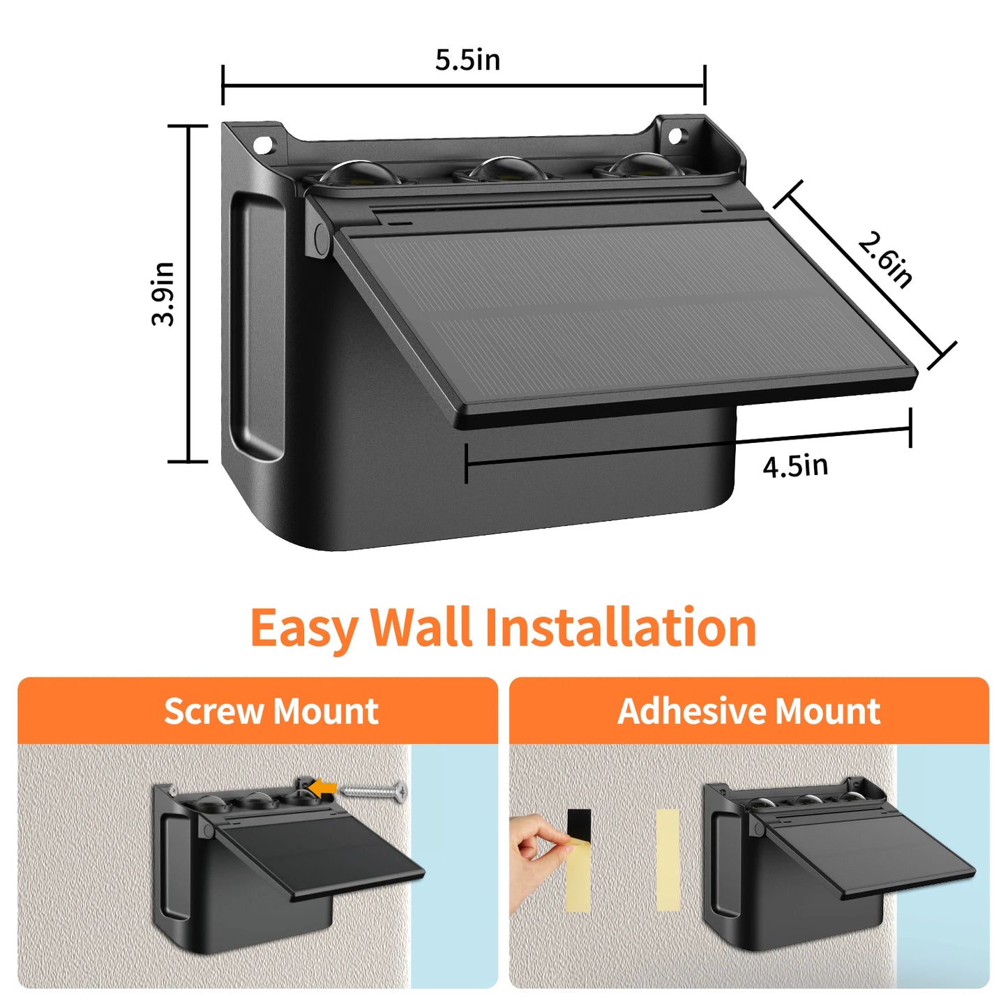 Intelamp Led Solar Wall Lights Up Down Outdoor Lighting