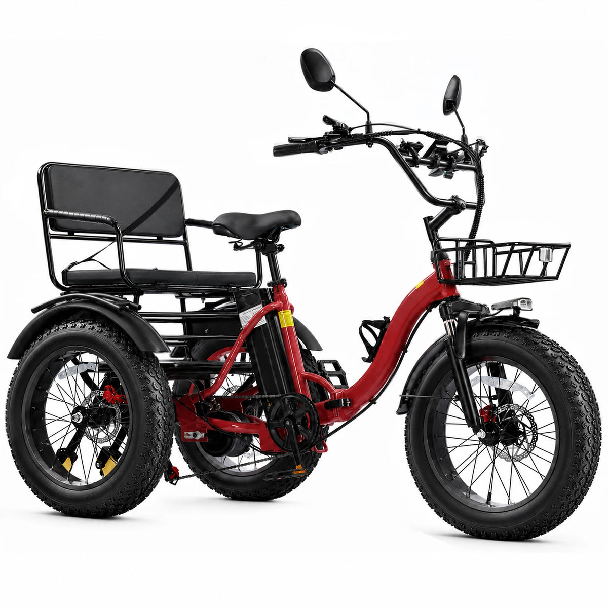 Foldable Electric Tricycle for Seniors and Commuters With Pedal Assist