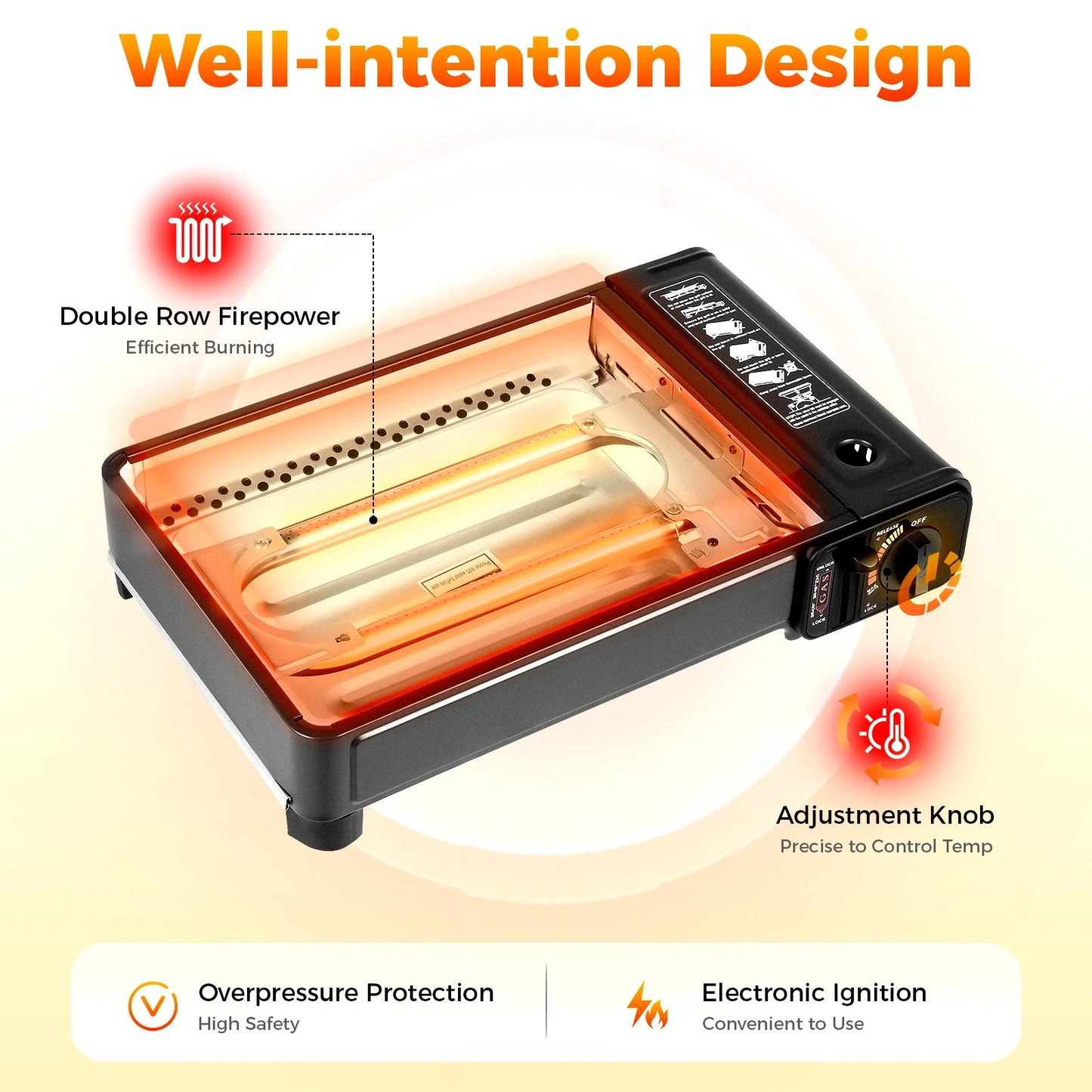 Portable Butane Camping Grill Stove For Hiking And Trekking