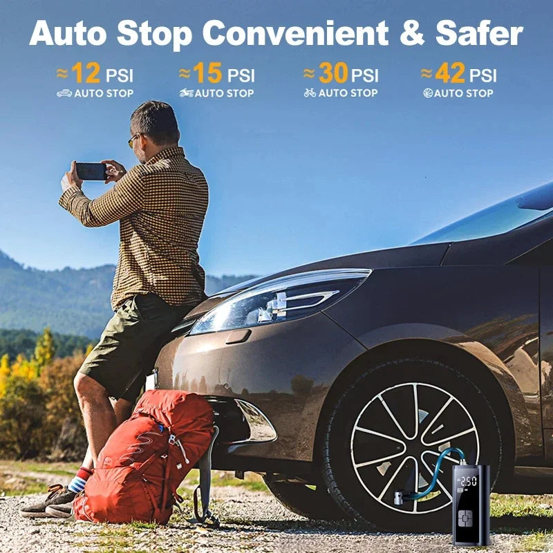 EAFC Portable Rechargeable Tire Inflator And Digital Air Pump