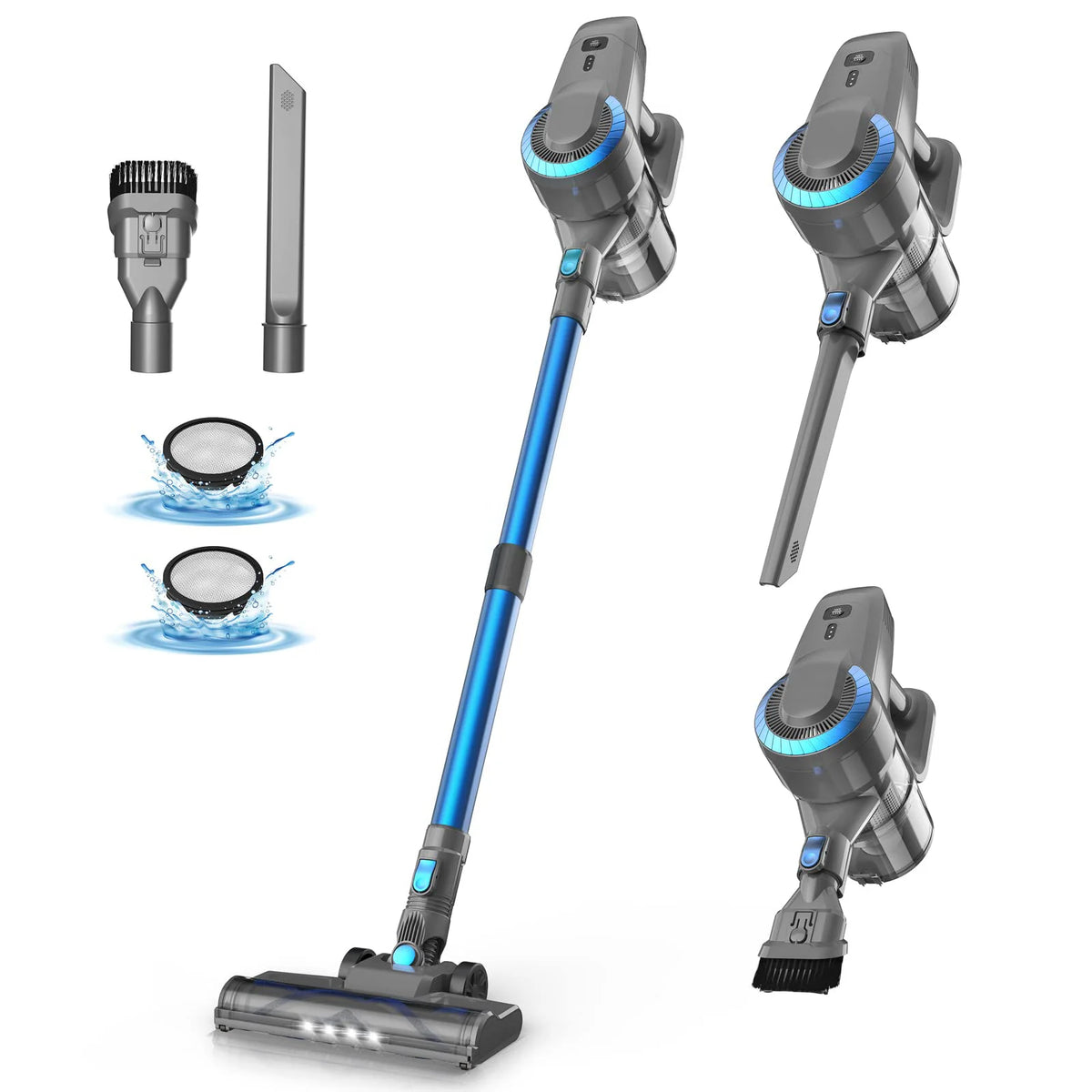 DEVOAC Cordless Stick Vacuum Cleaner With HEPA Filter For Home
