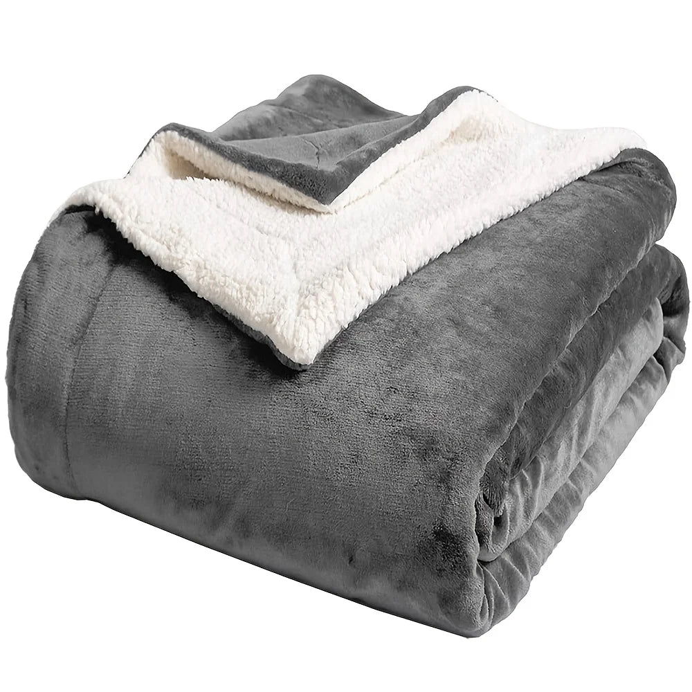 ROSEKIND Sherpa Fleece Bed Blanket Soft Cozy Throw