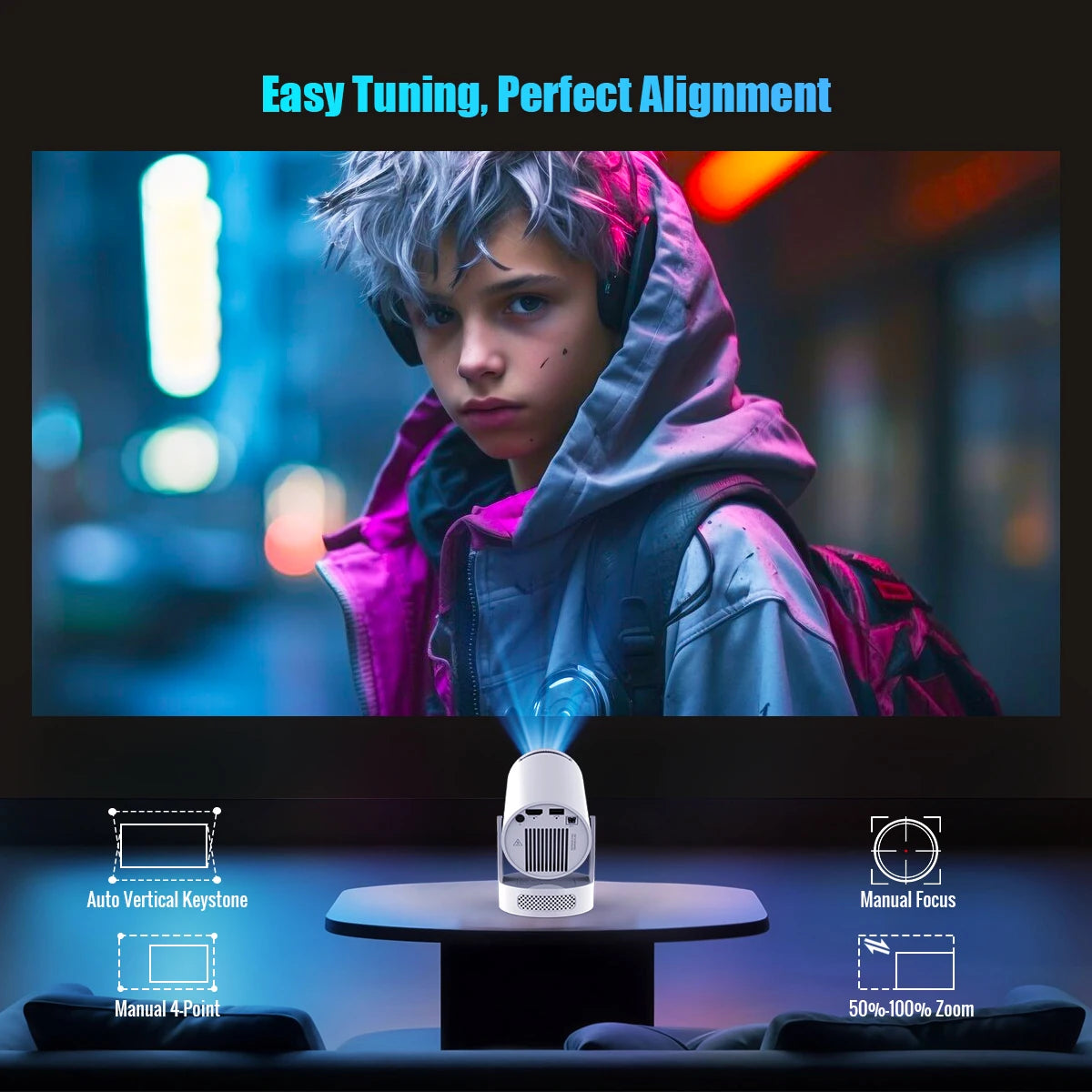 Magcubic HY300 Pro Wireless Projector With Android 14 System