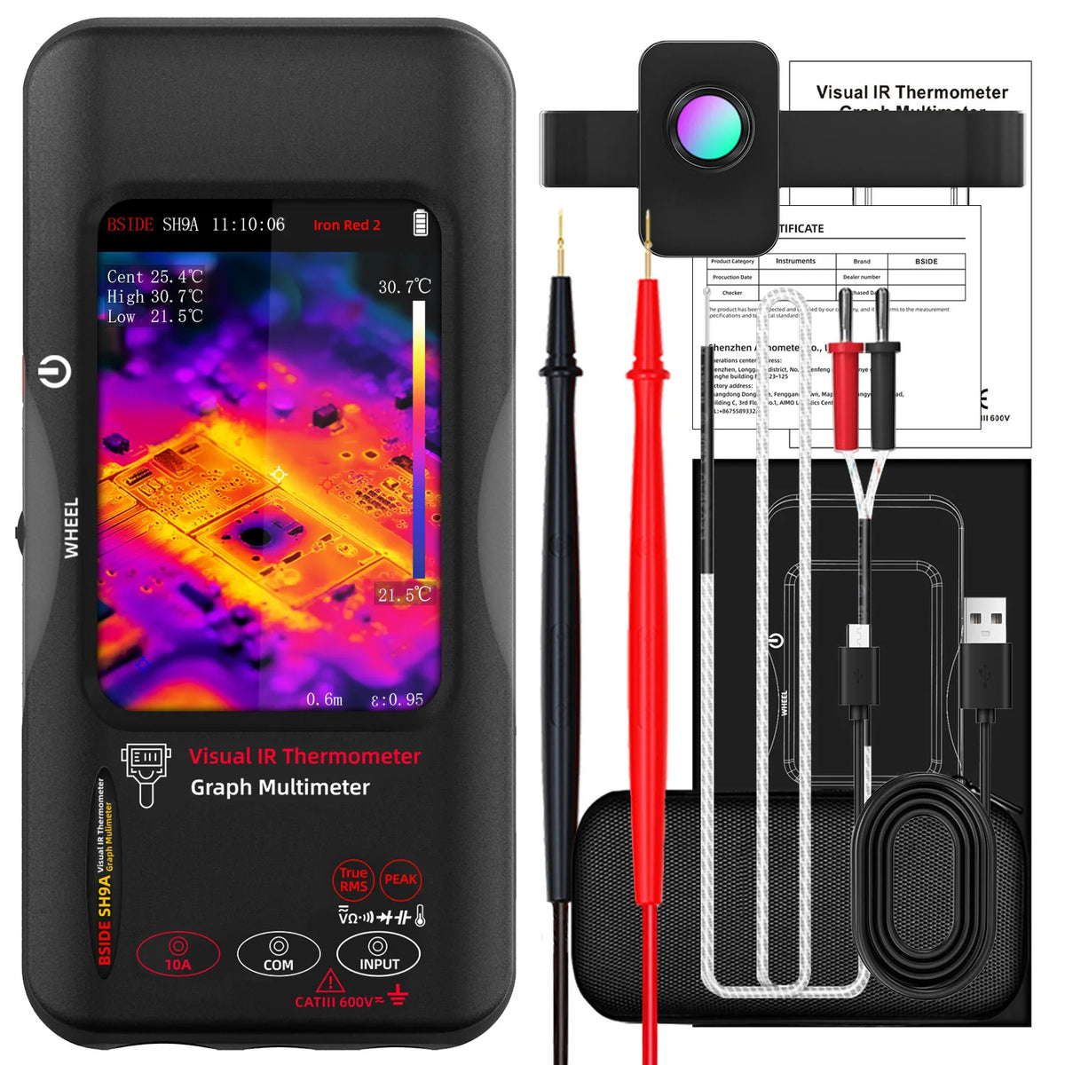 BSIDE SH7 Thermal Imager Camera Digital Multimeter Combo