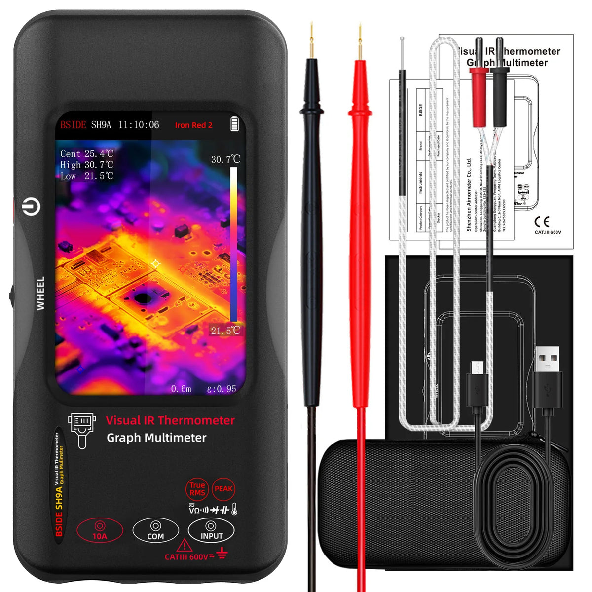 BSIDE SH7 Thermal Imager Camera Digital Multimeter Combo