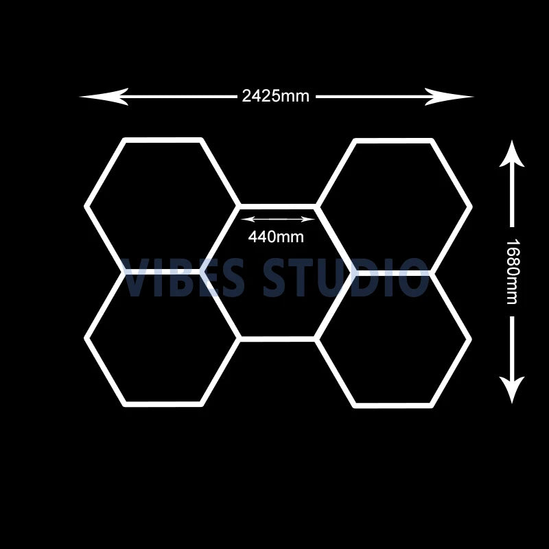 Hexagon LED Garage Light For Workshop And Car Detailing
