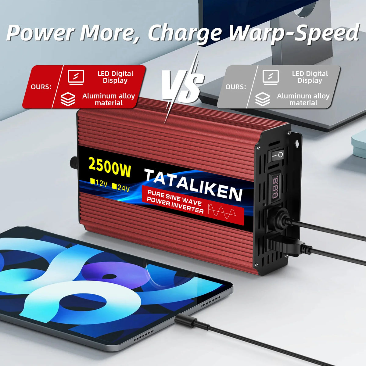 Tataliken Pure Sine Wave Power Inverter Voltage Converter
