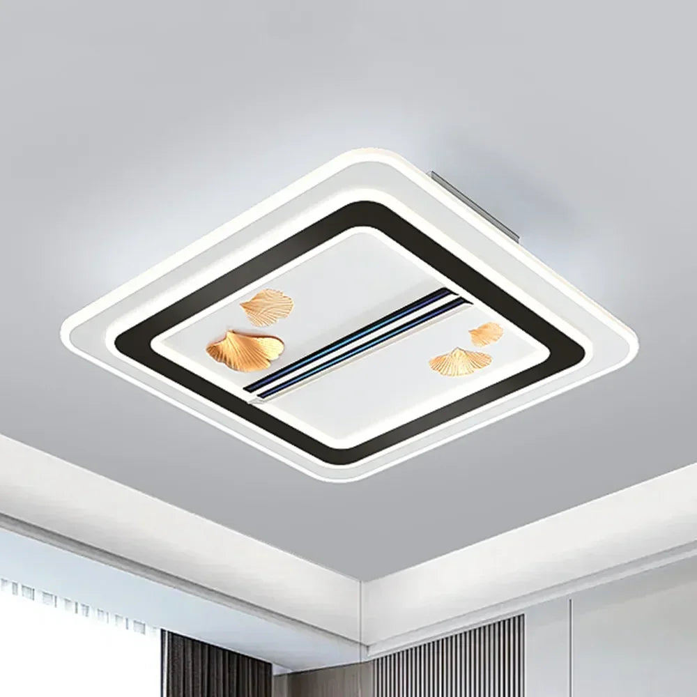 TAONUANSHU Modern Bladeless LED Ceiling Fan Pendant Light With Remote Control