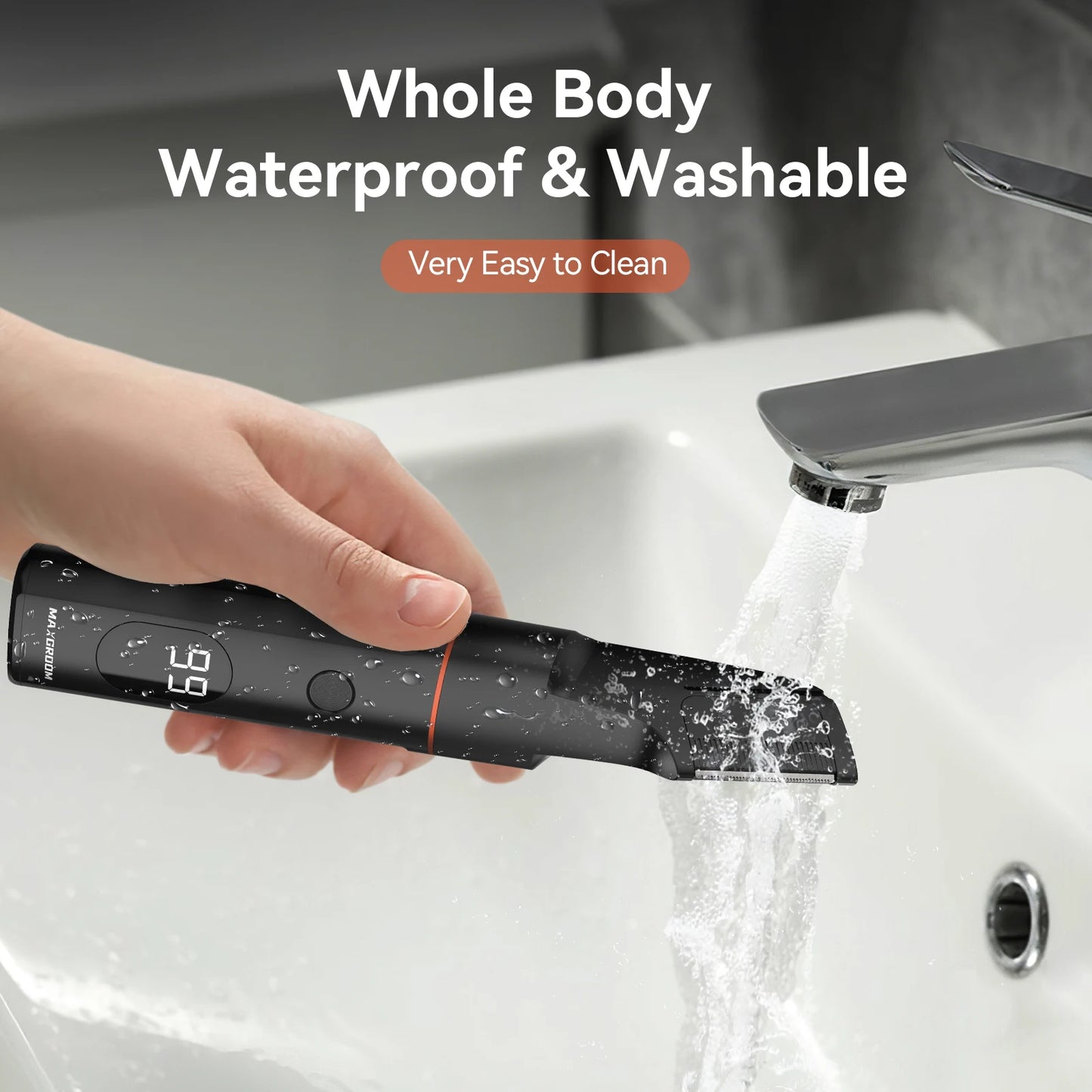 MAXGROOM 4 In 1 Body Hair Shaver Kit For Men IPX6 Waterproof