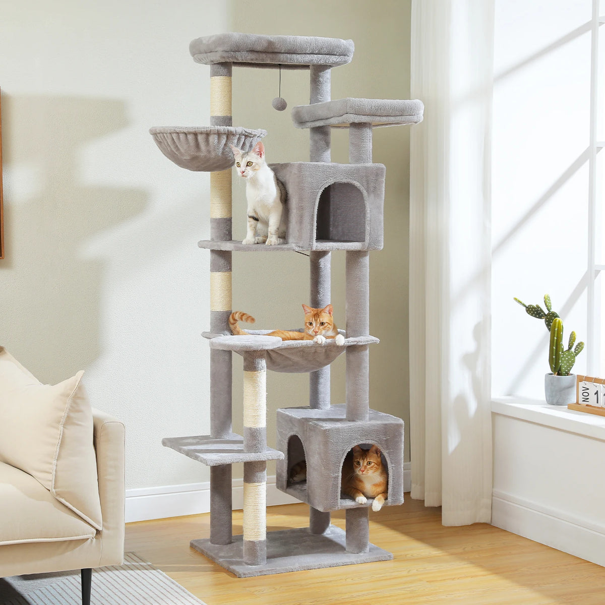 PAWZ Road Multi-Level Cat Tree With Scratching Posts And Perches