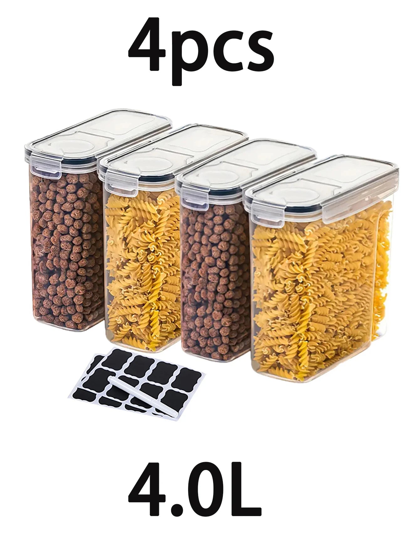 Airtight Food Storage Containers With Lids 4-Pack Bundle