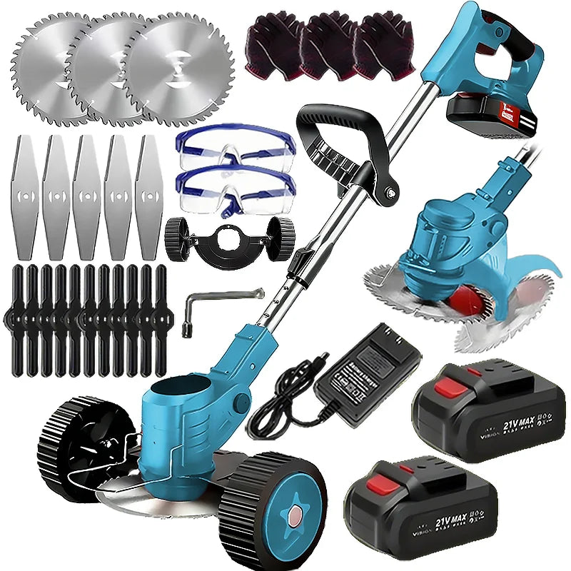 Rechargeable Cordless Weed Trimmer With Dual Lithium Batteries For Yard