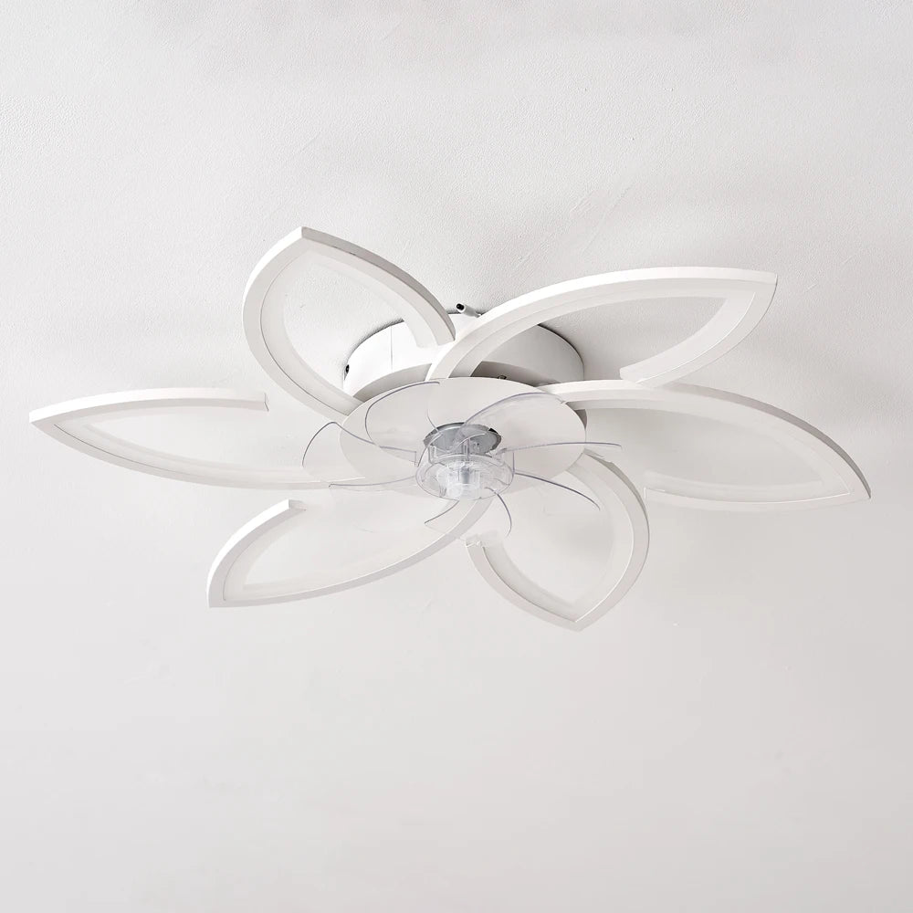 Petal Ceiling Fan Light With Remote Control And Stepless Dimming