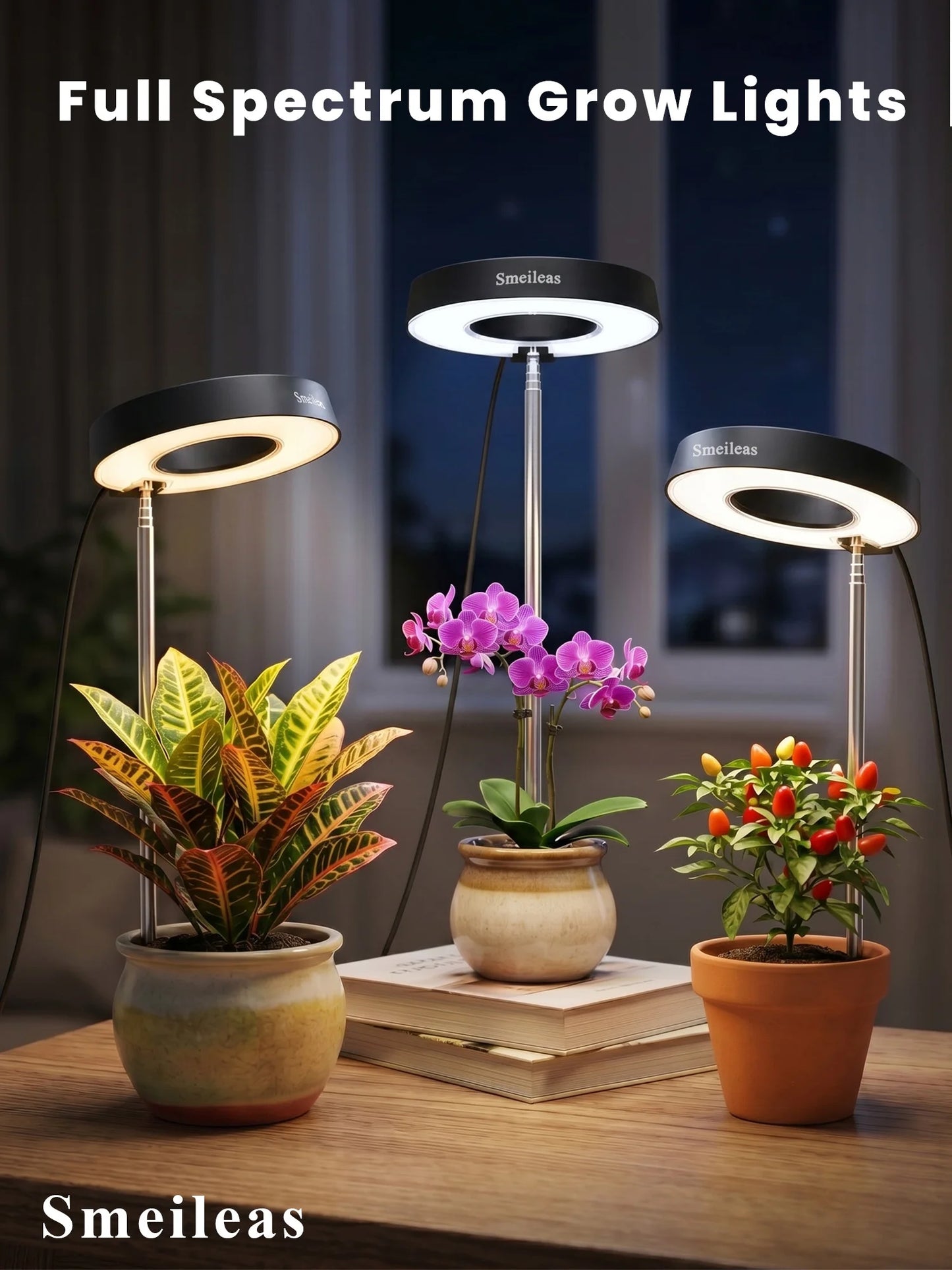 Smeileas Full Spectrum Led Grow Light For Plants And Seedlings