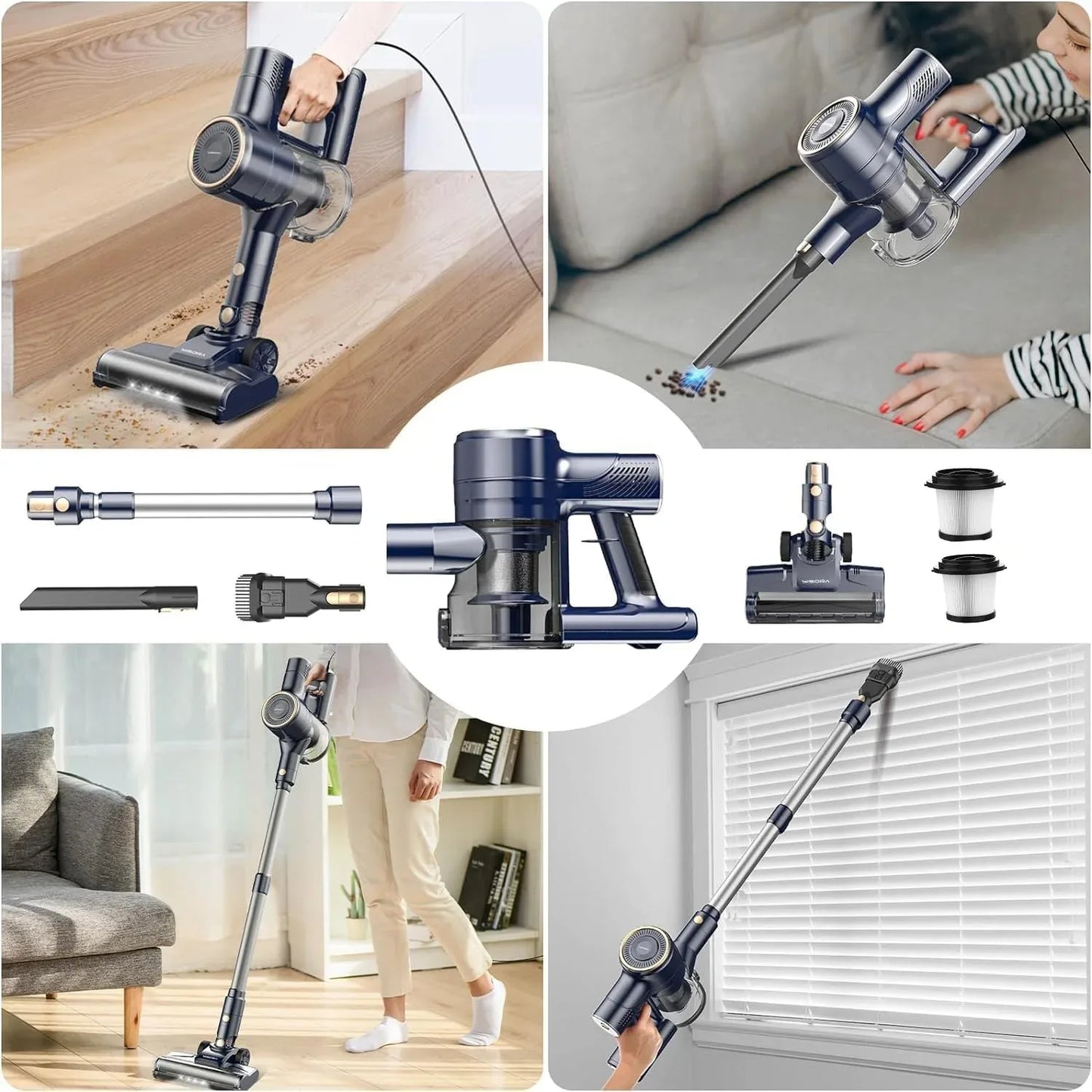 INSE I8 Corded Vacuum Cleaner 6 In 1 Lightweight Handheld