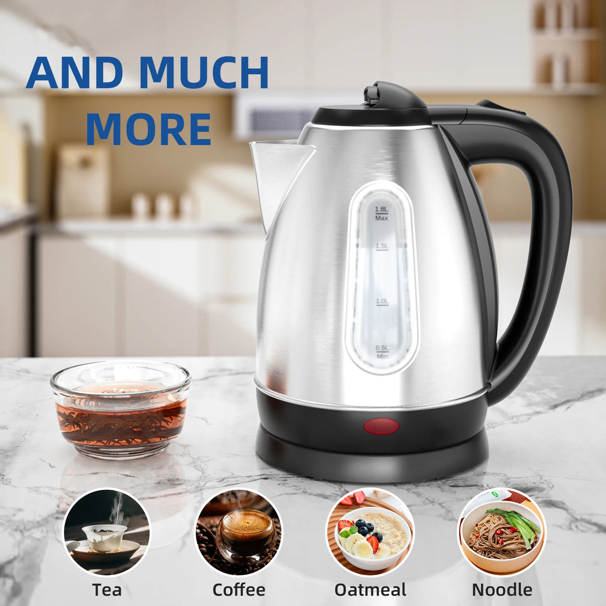 CACHOO Stainless Steel Electric Kettle With Auto Shutoff Protection