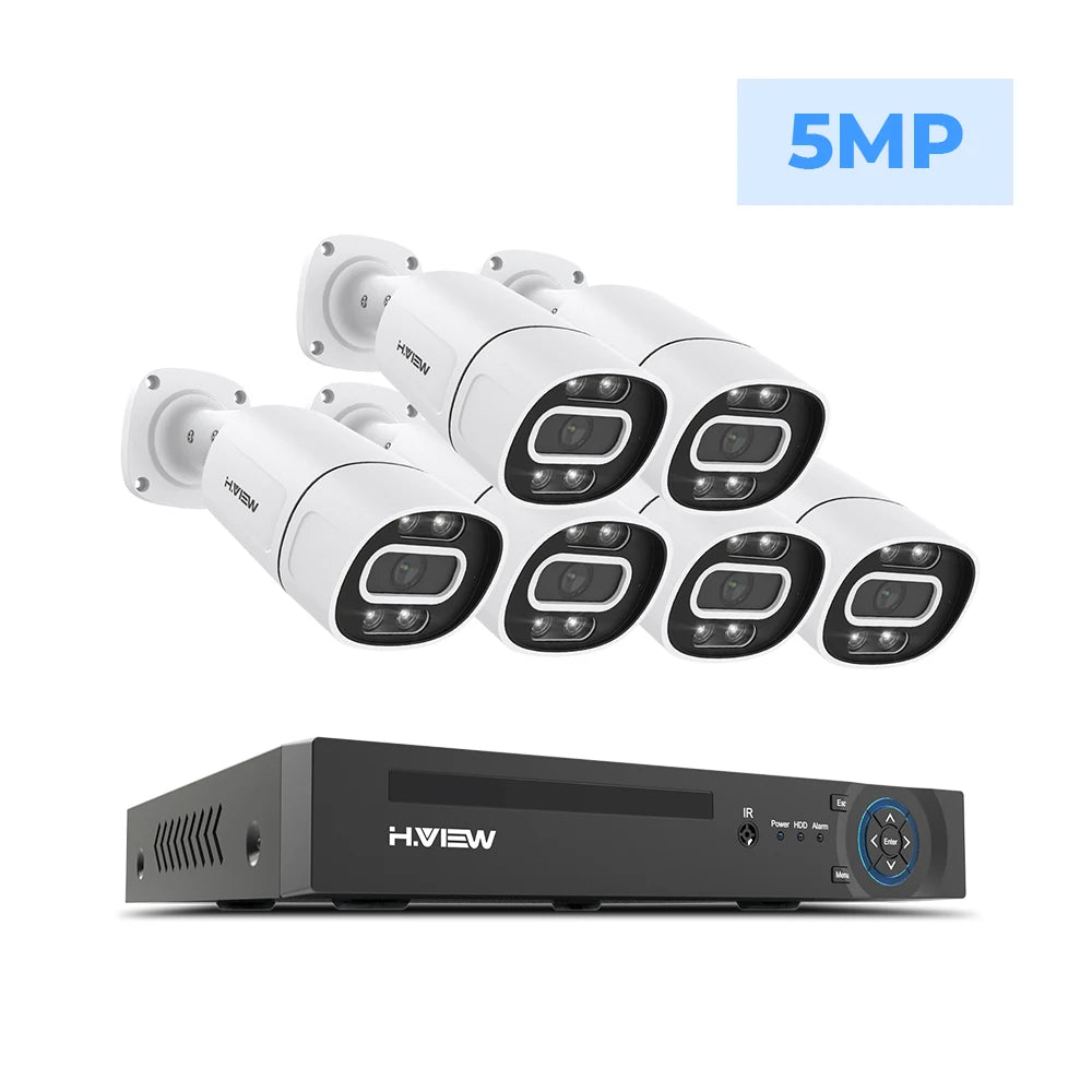 H.VIEW 4K CCTV Security Camera System With NVR Kit