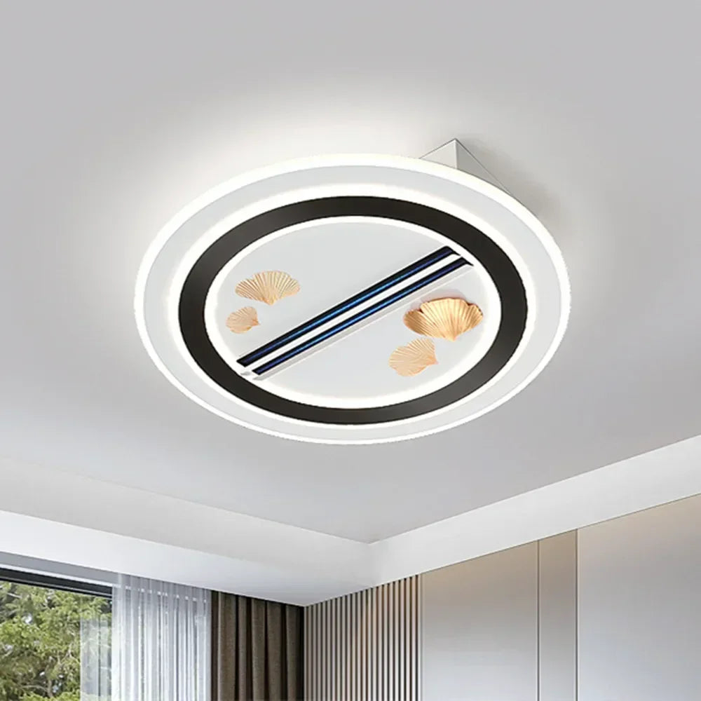 TAONUANSHU Modern Bladeless LED Ceiling Fan Pendant Light With Remote Control
