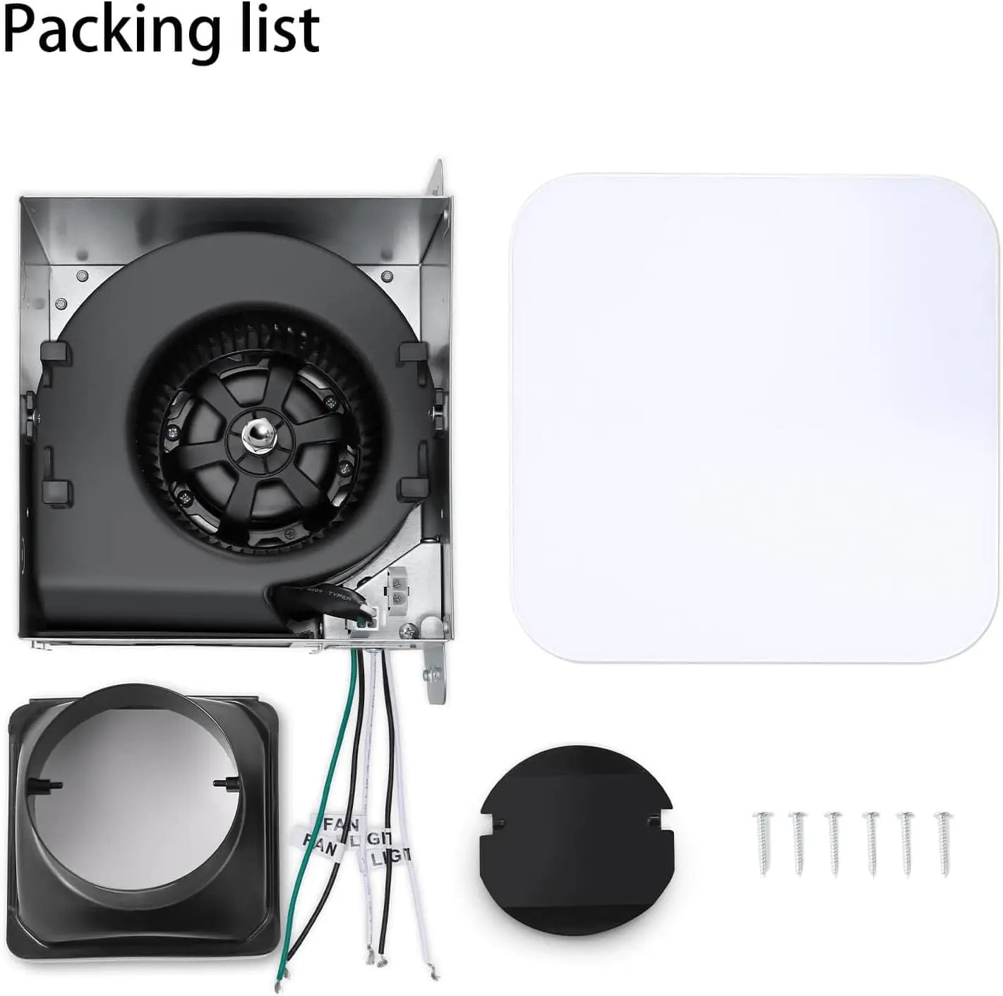 JOEAONZ 110 CFM Exhaust Fan With LED Three Temperature Settings