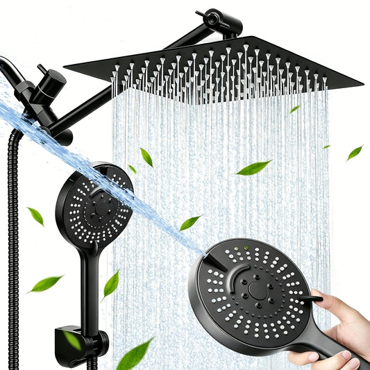 Stainless Steel Wall Mounted Showerhead With Extension Arm Set