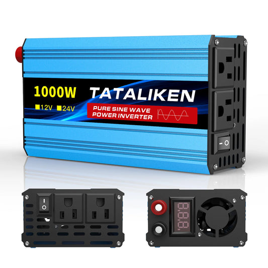 TATALIKEN Pure Sine Wave Power Inverter for Cars and Camping