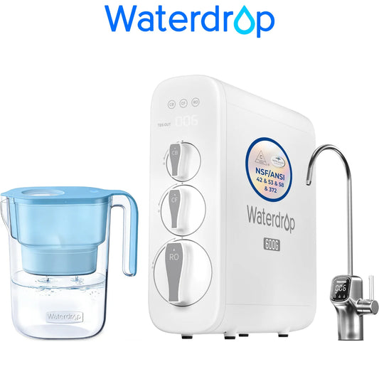 Waterdrop G3P600 Reverse Osmosis Water Filtration System With Filter Pitcher