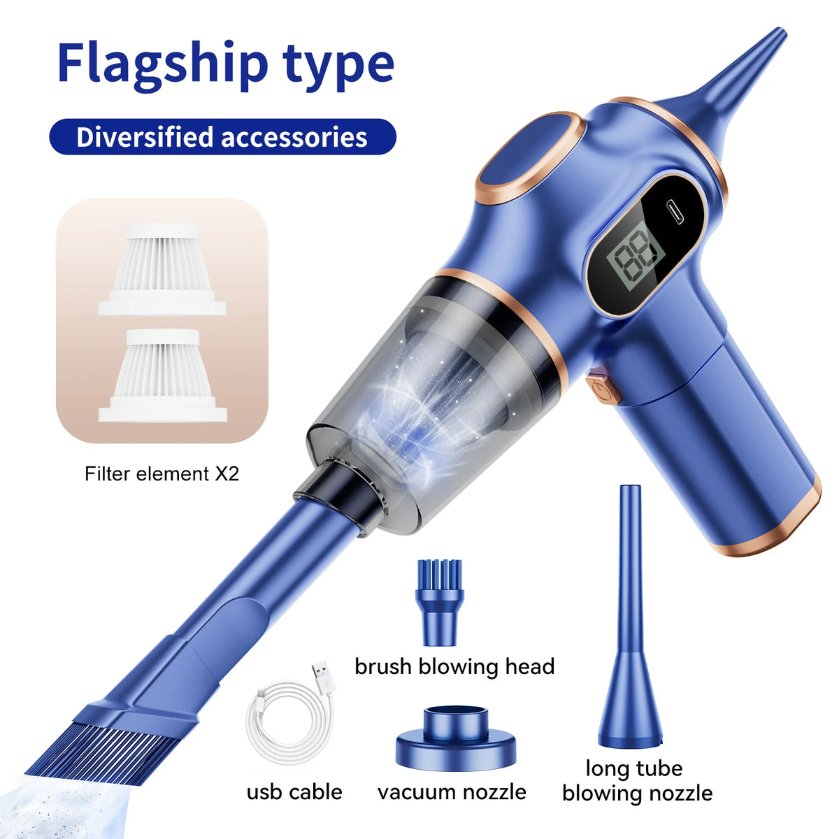 Wireless Car Vacuum Cleaner for Home Sofa Office and Carpet