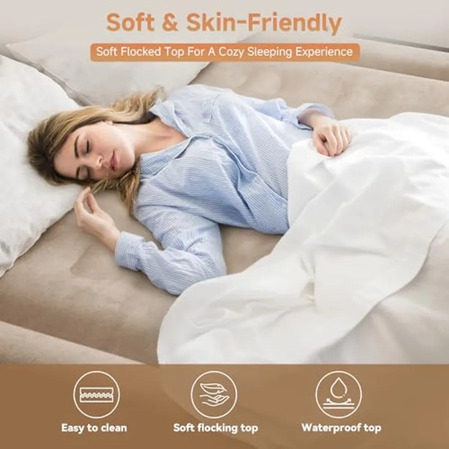 Self Inflating Air Mattress With Built In Pump For Camping