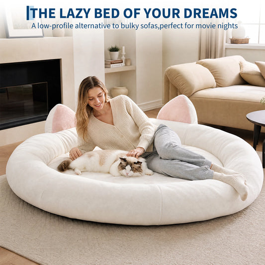 Orthopedic Memory Foam Dog Bed With Supportive Bolster