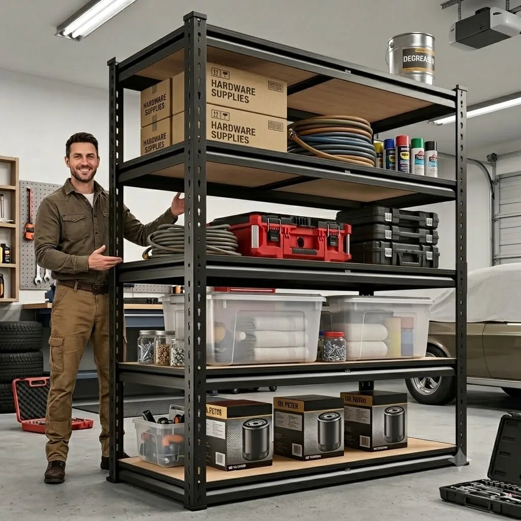 Heavy Duty Metal Rack Adjustable Utility Shelves For Home Storage