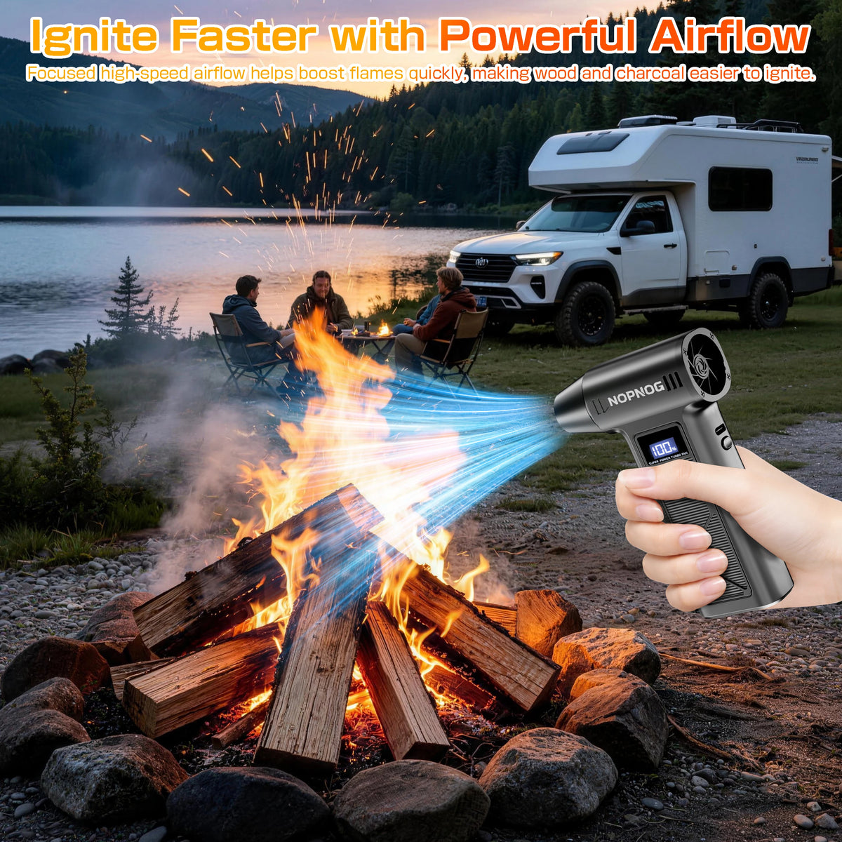 Portable Turbo Jet Blower Air Duster for Cars and Electronics