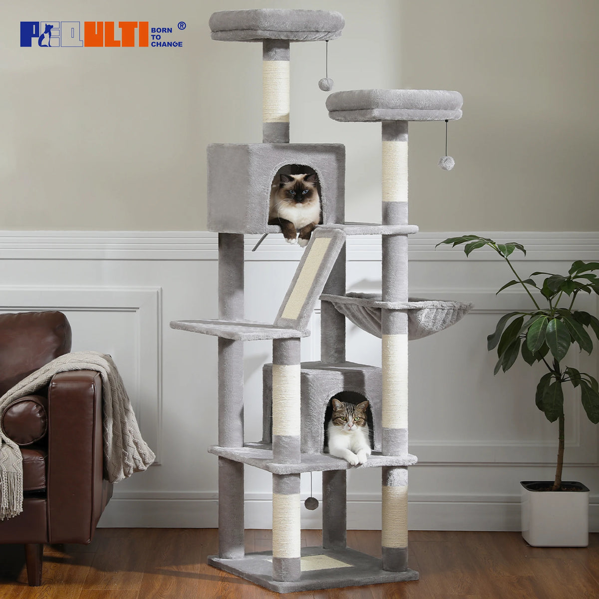 PAWZ Road Multi-Level Cat Tree With Scratching Posts And Perches