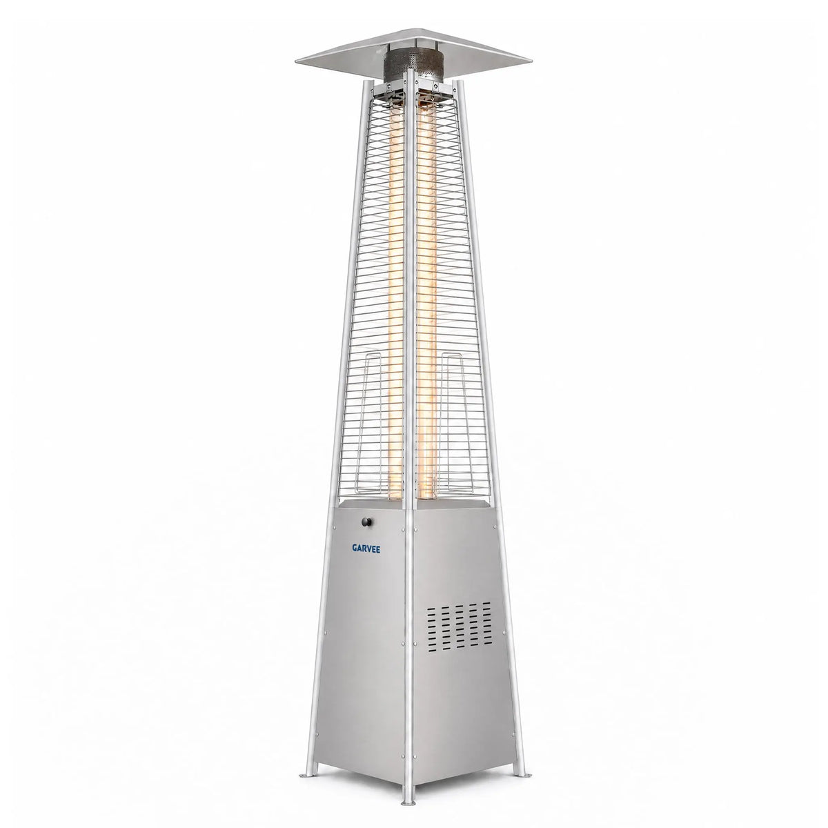 HiMISS Pyramid Propane Patio Heater With Visible Flame And Wheels