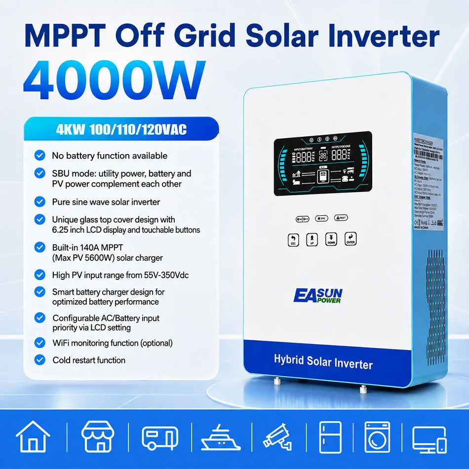EASUN POWER Pure Sine Wave Hybrid Solar Inverter With MPPT