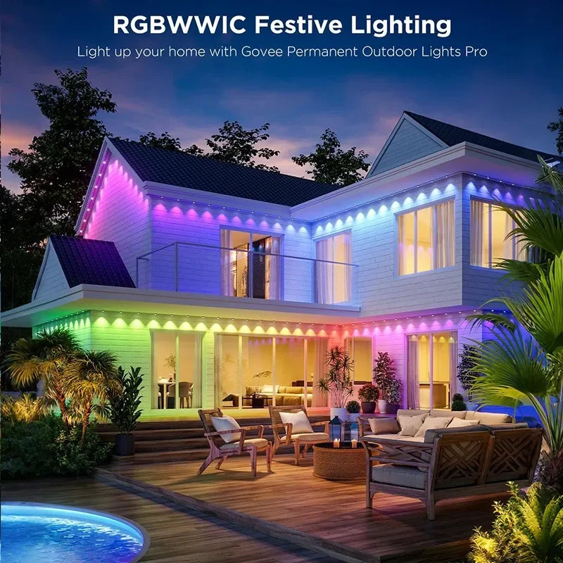 Mimirgb Waterproof Permanent Outdoor Garden String Lights