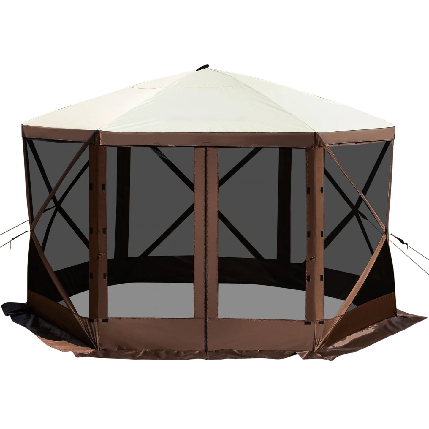 SucceBuy Camping Gazebo Tent 6-Sided Canopy Shelter