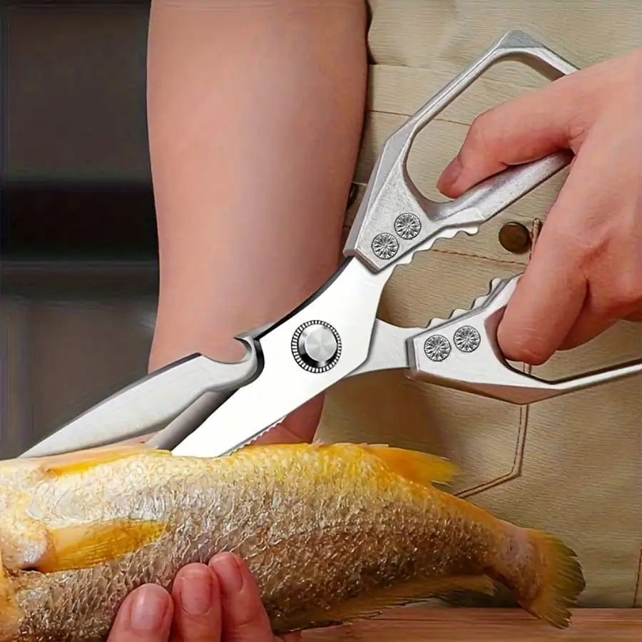 Heavy Duty Stainless Steel Kitchen Scissors With Ergonomic Handles