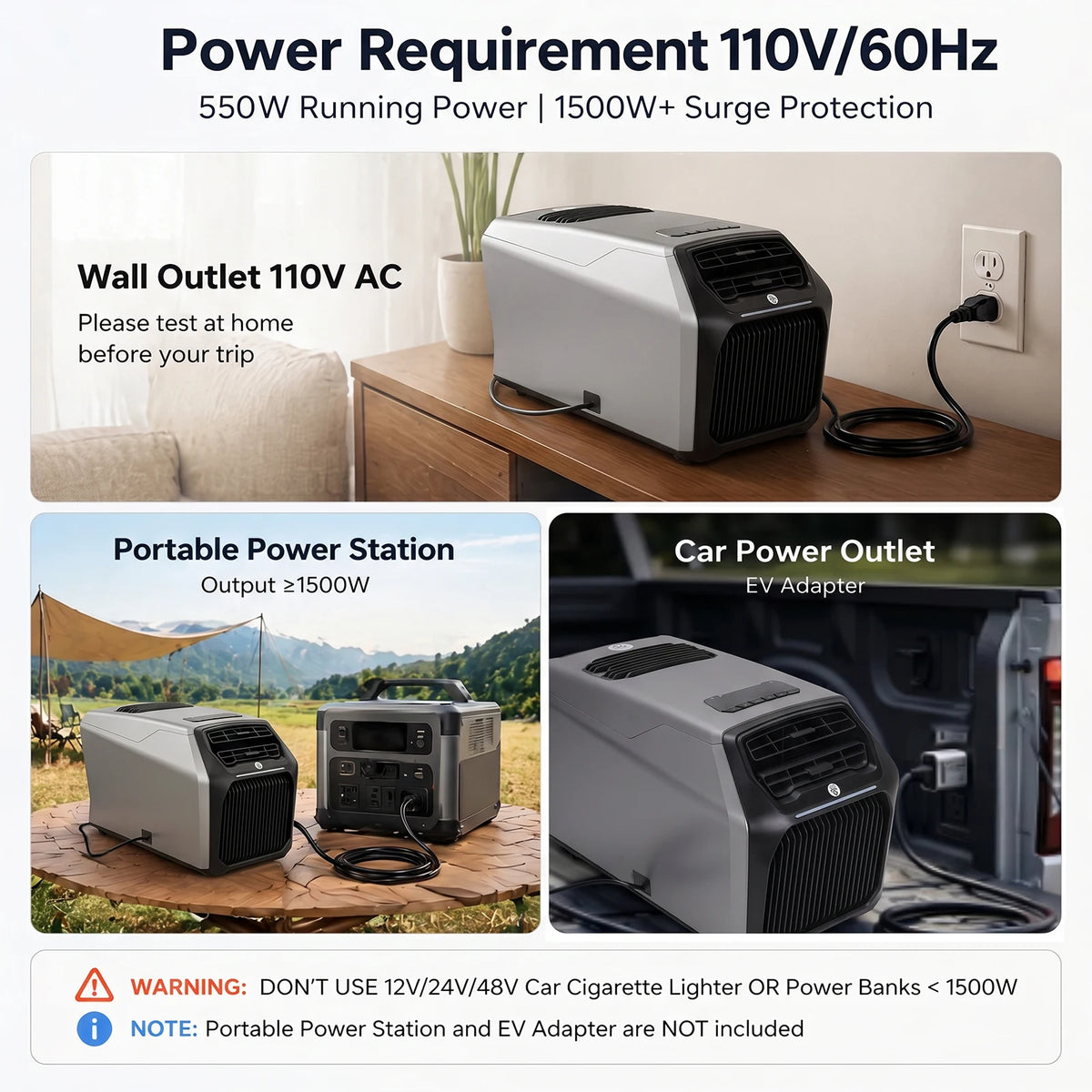 Portable Air Conditioner With Heating for RVs, Tents and Camping