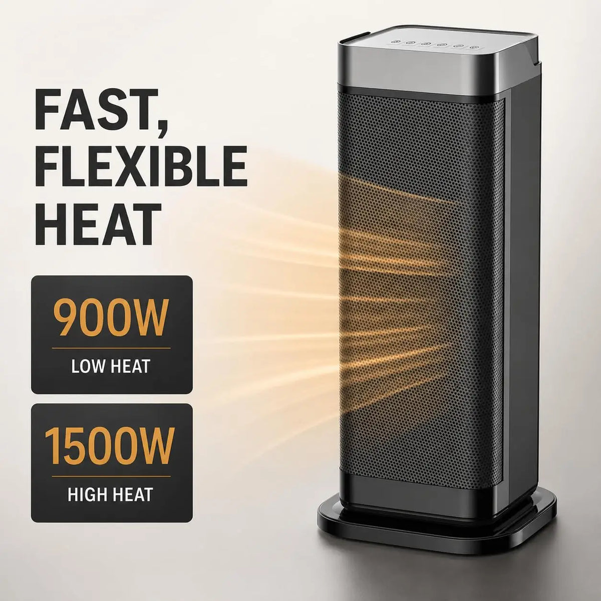 ANIXOL Portable Ceramic Space Heater with Remote Control and Oscillation