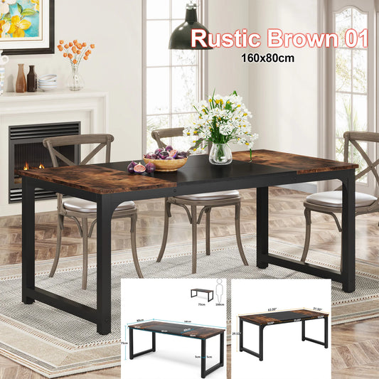 Tribesigns Industrial Wooden Dining Table For Home Kitchen Furniture